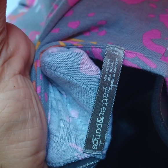 Sound & Matter sz M tank top grey w silver lace back scoop neck sleeveless knit - Picture 5 of 5